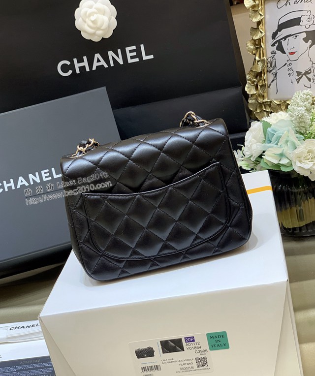 Chanel專櫃新款純原廠CF方胖子經典款Classic flap bag 香奈兒1115小羊皮鏈條肩背女包 djc4486